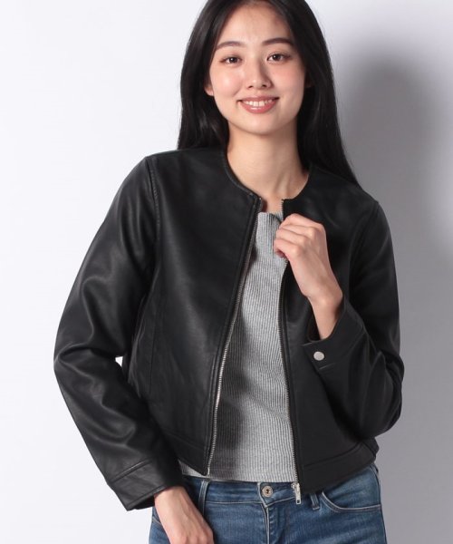 セール 合皮ノーカラーライダースジャケット スタイルブロック レディース Styleblock Magaseek