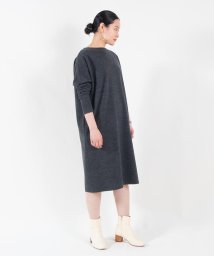 GALERIE VIE(GALERIE VIE)/ウールナイロン ボートネックワンピース/17チャコールグレー