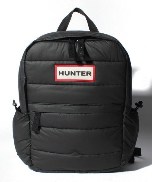 HUNTER(ハンター)/オリジナルパッファーバックパック ホワイトロゴ/ブラック