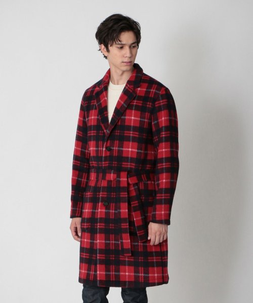 セール タータンチェック ガウンコート ラブレス メンズ Loveless Mens Magaseek