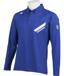 DESCENTE GOLF(デサントゴルフ)/【BLUE LABEL】リサイクルポリエステルストレッチスムースシャツ 【UVケア】【アウトレット】/ブルー系