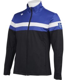 DESCENTE GOLF(デサントゴルフ)/【BLUE LABEL】リサイクルポリエステルストレッチスムース裏起毛ジャージージャケット【アウトレット】/ブルー系