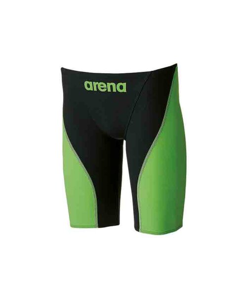 arena (アリーナ)/【FINA承認】アクアフォースフュージョンII  ハーフスパッツ【アウトレット】/ブラック×グリーン
