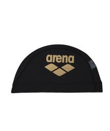 arena (アリーナ)/浅めメッシュキャップ/ブラック×ゴールド