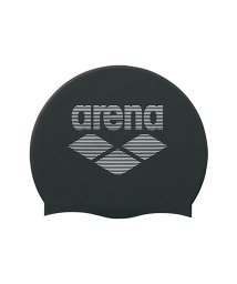 arena (アリーナ)/BIGアリーナロゴ シリコンキャップ/ブラック×シルバー