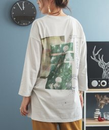 VitaFelice(ヴィータフェリーチェ)/グラフィックチュニックTee(花草)/グレー