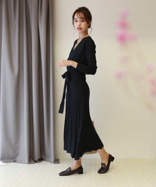 ブルーイースト Blueeast カシュクールニットワンピース Magaseek