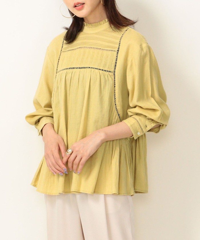 セール Ships Any コットンピーチピンタックブラウス シップス エニィ ウィメンズ Ships Any Womens Magaseek