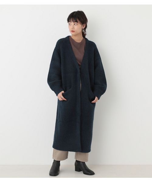 long black wool cardigan
