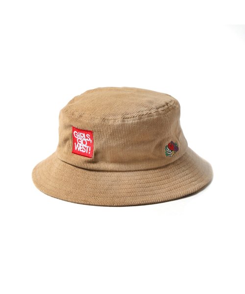 MAISON mou(メゾンムー)/【FRUIT OF THE LOOM/フルーツオブザルーム】 FTL x ANNA CORDUROY BUCKET HAT/アンナマガジンコラボコーデュロイハッ/ベージュ