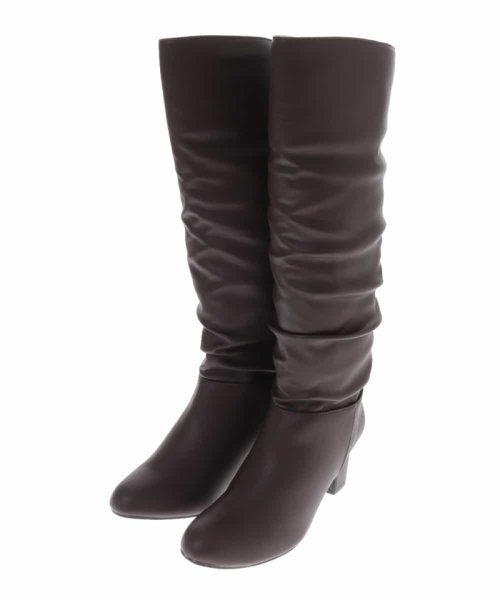 セール ギャザーロングブーツ オフオン Ofuon Magaseek