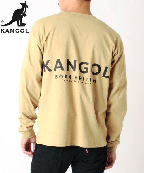 KANGOL(KANGOL)/【KANGOL】 カンゴール ワンポイント ロングTシャツ　ユニセックス/ベージュ