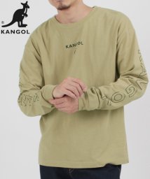 KANGOL(KANGOL)/【KANGOL】 カンゴール ソデロゴプリント ロングTシャツ ユニセックス/ベージュ