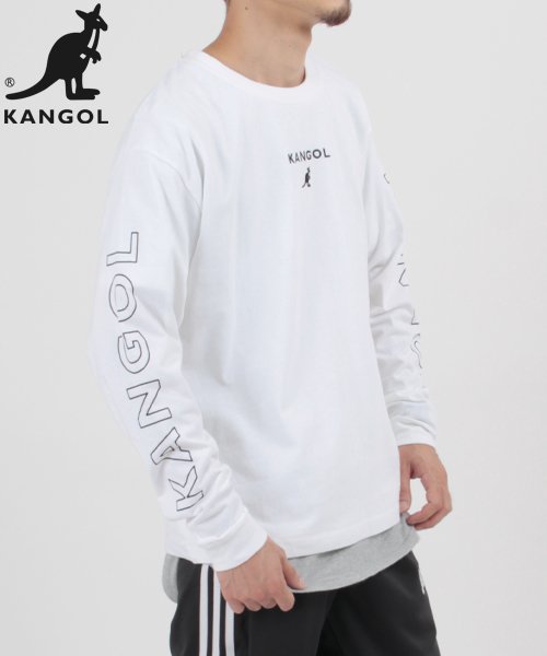 KANGOL(KANGOL)/【KANGOL】 カンゴール ソデロゴプリント ロングTシャツ ユニセックス/オフホワイト