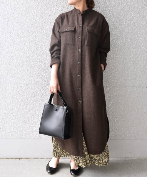 Ships Any リサイクルウール メランジ シャツワンピース シップス エニィ ウィメンズ Ships Any Womens Magaseek