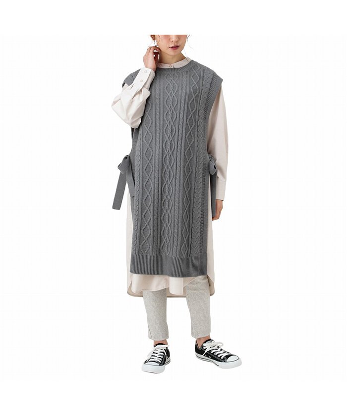 セール Navy ネイビー ロングニットベスト 213 マックハウス レディース Mac House Women Magaseek