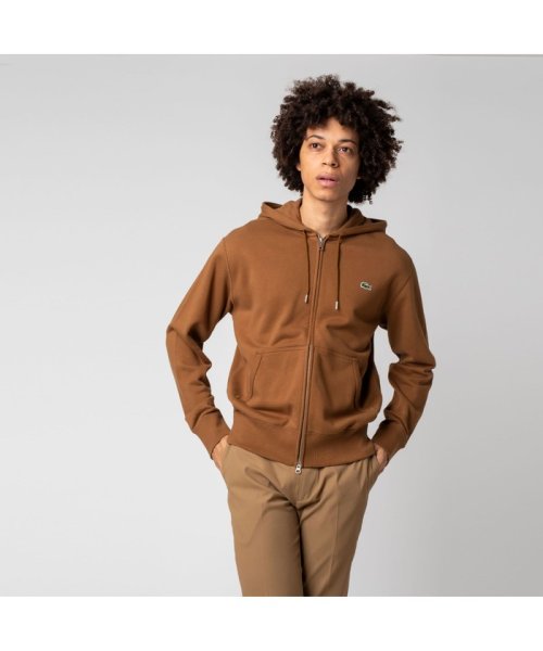 LACOSTE Mens(ラコステ　メンズ)/レギュラーフィット  プレミアムコットンジップスウェットパーカ/ベージュ