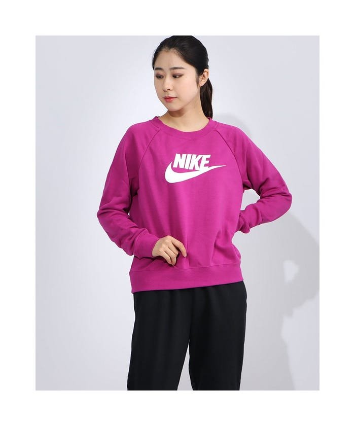 ナイキ Nike レディース スウェットトレーナー ナイキ ウィメンズ エッセンシャル クルー フリース Bv ピンク ナイキ Nike Magaseek