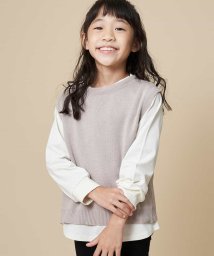 a.v.v(KID'S)(アー・ヴェ・ヴェキッズ)/[100－130]バックスリットニットベストセット[WEB限定サイズ]/ベージュ