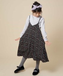 a.v.v(KID'S)(アー・ヴェ・ヴェキッズ)/[100－130]フラワープリントキャミワンピース[WEB限定サイズ]/ブラック