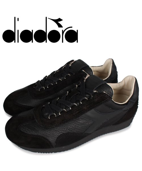 ディアドラ Diadora エキップ イタリア スニーカー メンズ イタリア製 限定 Equipe Italy ブラック 黒 ディアドラ Diadora Magaseek