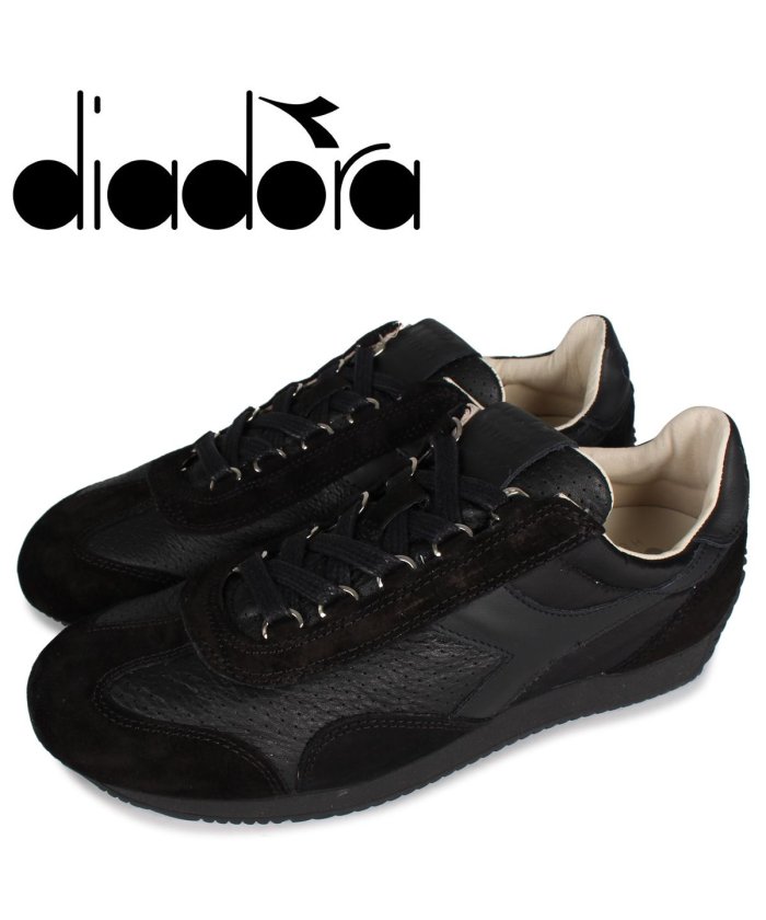 ディアドラ Diadora エキップ イタリア スニーカー メンズ イタリア製 限定 Equipe Italy ブラック 黒 ディアドラ Diadora Magaseek