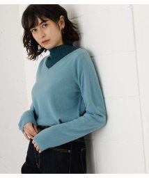 AZUL by moussy(アズールバイマウジー)/NUDIE 2WAY V／N KNIT/D/SAX3