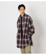 50%OFF！＜マガシーク＞ アズールバイマウジー CHECK BIG SHIRT COAT メンズ 柄BRN5 FREE AZUL BY MOUSSY】 タイムセール開催中】画像