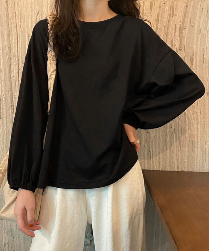 セール 長袖ｔシャツ レディース 無地 カットソー ヒップホップ ダンス 黒 白 オーバーサイズ おおしゃれ ショッピングゴー Shoppinggo Magaseek