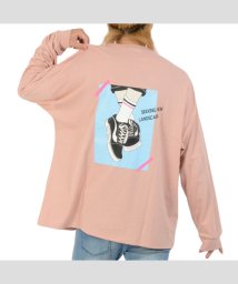 1111clothing(ワンフォークロージング)/ビッグシルエット ロンt メンズ オーバーサイズ ロンt レディース ビッグtシャツ 長袖 tシャツ 長袖tシャツ ビッグロンt プリントtシャツ 韓国 ファッ/ピンク