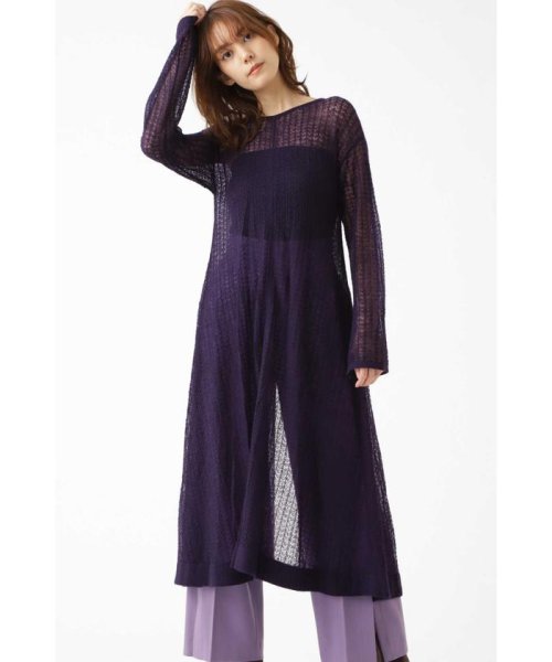 JILL STUART(ジル スチュアート)/◆《EXCLUSIVE LINE》モヘヤニットワンピース/PURPLE