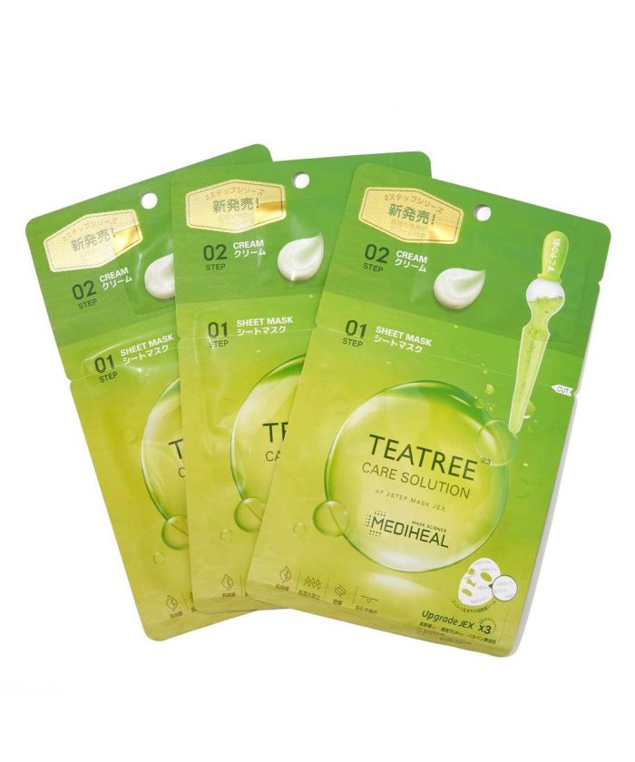ティーツリーケアソリューションap 2ステップマスク マスク25ml クリーム1 5ml 3枚 Mediheal Mediheal Magaseek