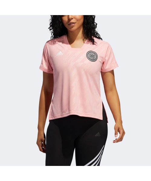アディダス Adidas バッジ イット アップ Tシャツ Badge It Up Tee ピンク 503591730 アディダス Adidas Magaseek