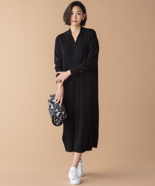 売れ筋ランキングも Web 一部店舗限定 シャツ風 ニットワンピース ワンピース ドレス Acersaecuador Com