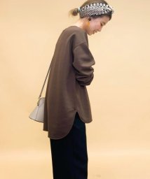 FREDY REPIT(フレディレピ)/【WEB限定カラーあり】ダンボールニットラウンドヘムプルオーバーカットソー/ダークブラウン