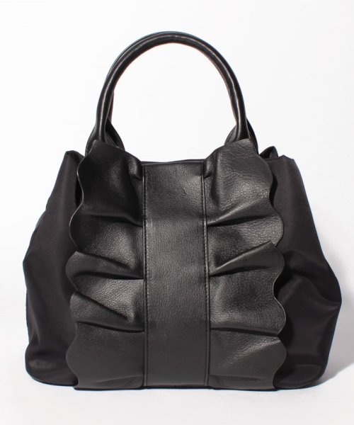 レザーフリルハンドバッグ レリアン Leilian Magaseek