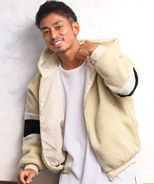 セール ラグスタイル Luxstyle 袖配色切替ボアジップパーカー パーカー メンズ ボア ブルゾン ジャケット Magaseek セール ラグスタイル Luxstyle 袖配色切替ボアジップパーカー パーカー メンズ ボア ブルゾン ジャケット Magaseek