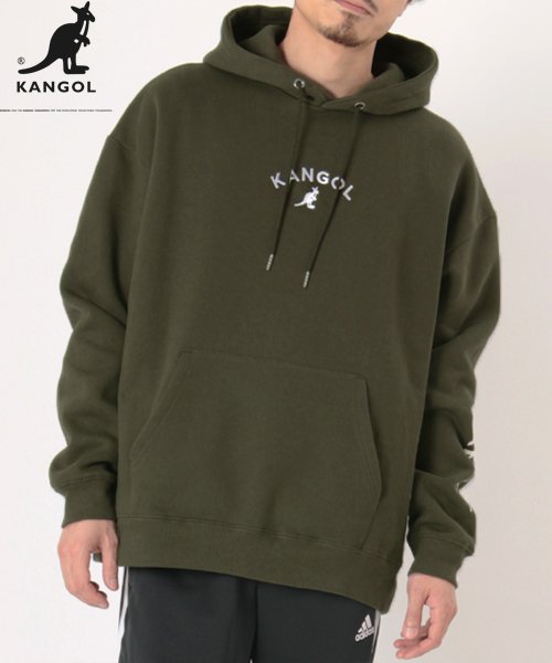 KANGOL(KANGOL)/【KANGOL】 カンゴール ソデロゴ スウェット パーカー ユニセックス/カーキ