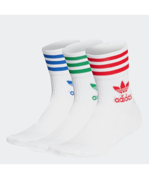 セール】ミッドカット クルーソックス 3足組(503574050) アディダス オリジナルス(adidas Originals)  MAGASEEK