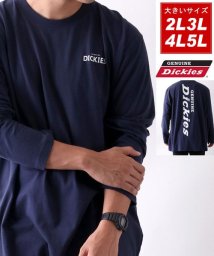 MARUKAWA(大きいサイズのマルカワ)/【GENUINE DICKIES】ジェニュイン・ディッキーズ 大きいサイズ 長袖Ｔシャツ ロンＴ/ネイビー