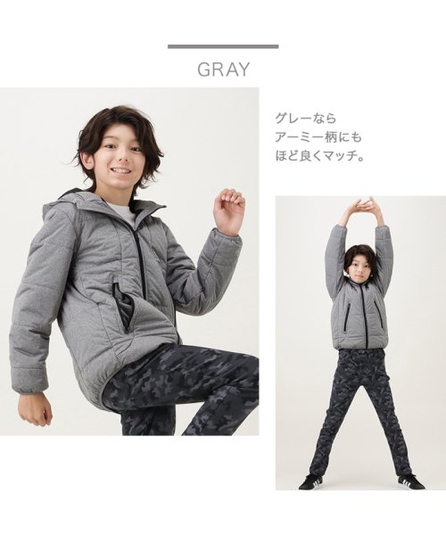 MAC HOUSE(kid's)(マックハウス（キッズ）)/NAVY ネイビー 防風撥水ストレッチフードブルゾン 073110MH/グレー