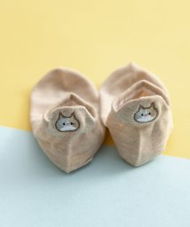 aimoha(aimoha（アイモハ）)/【秋冬新作】かわいい ねこ 動物 靴下 designs by korea/カーキ