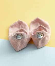 aimoha(aimoha（アイモハ）)/【秋冬新作】かわいい ねこ 動物 靴下 designs by korea/ピンク