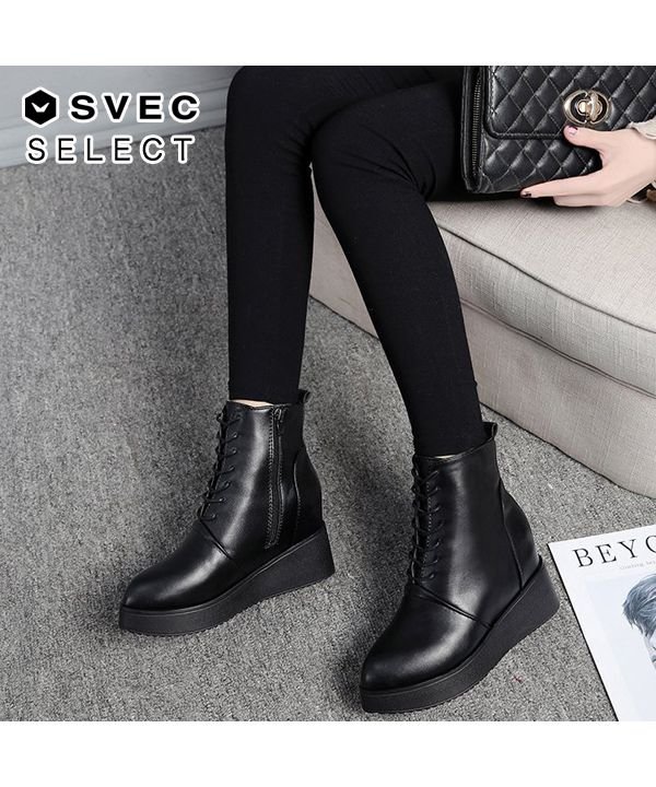 セール ショートブーツ レディース レースアップ インヒール Nxl1195 シュベック Svec Magaseek