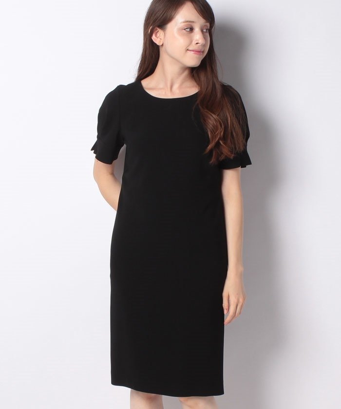 セール バックサテンジョーゼット パフスリーブiラインワンピース マダム ジョコンダ Madam Joconde Magaseek