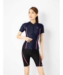 FILA(フィラ)/【ラン】水陸両用 Tシャツ付 フルジップタンキニ 水着 2点セット レディース/ネイビー 