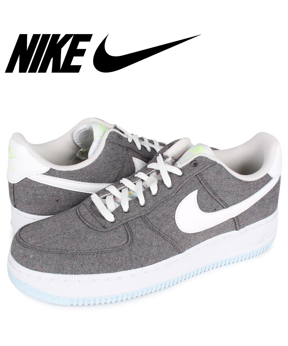 NIKE AIR FORCE 1 07 RECYCLED CANVAS PACK ナイキ エアフォース1 スニーカー メンズ グレー  CN0866－002