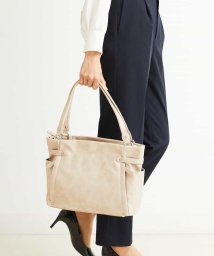 MK MICHEL KLEIN BAG(エムケーミッシェルクランバッグ)/【2WAY】サイドジップデザインバッグ/ベージュ