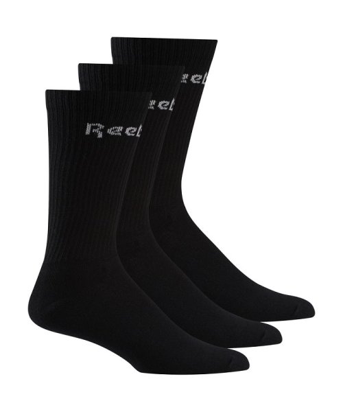 Reebok(リーボック)/アクティブ コア クルー ソックス 3足組 / Active Core Crew Socks 3 Pairs/ブラック