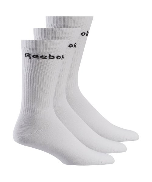 Reebok(Reebok)/アクティブ コア クルー ソックス 3足組 / Active Core Crew Socks 3 Pairs/ホワイト